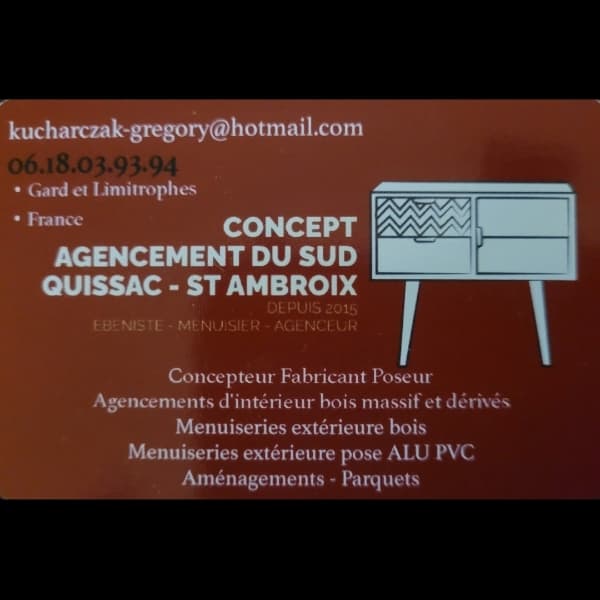 GREGORY KUCHARCZAK (KUCHARCZAK GREGORY CONCEPT AGENCEMENT DU SUD)